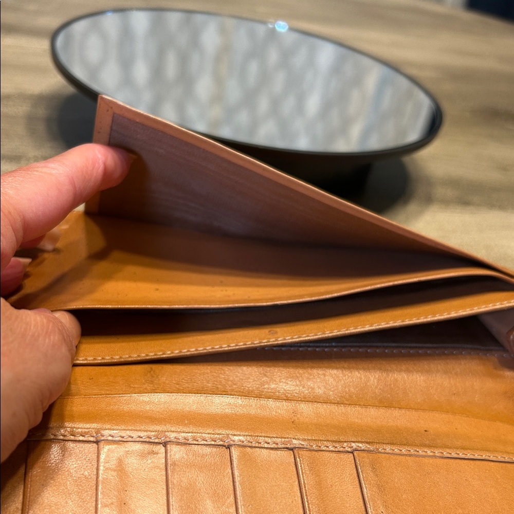 103. Celine Brown Macadam Leather Wallet, COA - Picture 13 of 15